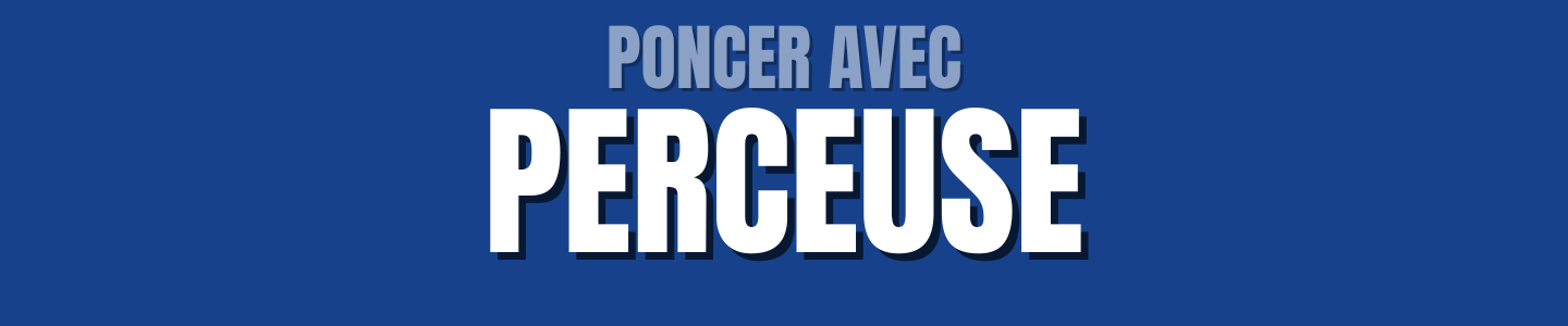 poncer avec une perceuse