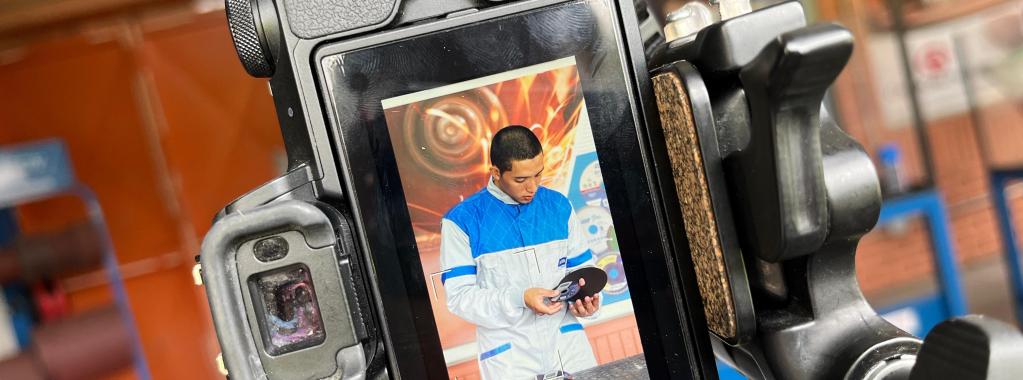 Foto grabando 