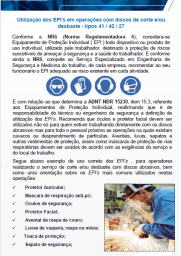 2 - Informativo Técnico de Segurança - disco de corte e desbaste - Utilização dos EPIs em operações