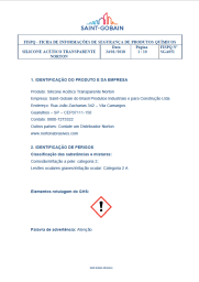 FISPQ - Silicone Acético Transparente