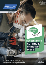 Norton Expert cutting and grinding discs brochure visual