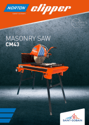 CM43 Norton Clipper Masonry Saw brochure cover page