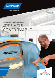 Norton Automotive Orange Masking Tape front page of brochure