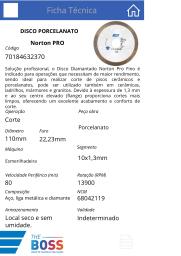Ficha Tecnica DCD Pro turbofino 110 cod 70184632370