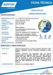 Ficha técnica Disco CDA 123