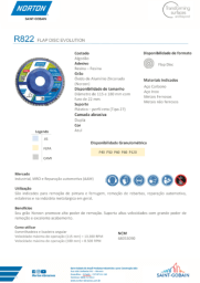 FICHA TÉCNICA - FLAP DISC EVOLUTION - R822
