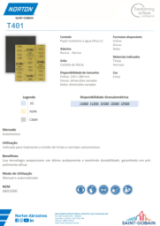 FICHA TÉCNICA - LIXAS T401