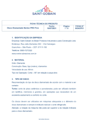 FICHA TÉCNICA - DISCO DIAMANTADO PRO TURBO FINO