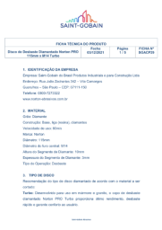 FICHA TÉCNICA - Copo Desbaste Diamantado PRO TURBO