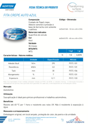 FICHA TÉCNICA - Fita Crepe Auto Reparo Azul
