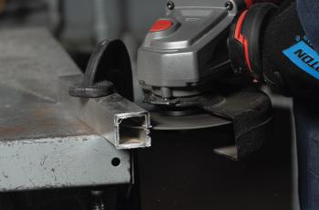 Using a Norton cut-off wheel on an aluminum workpiece