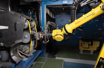 Norton RazorStar belts in an automated setup at the Norton APS Lab