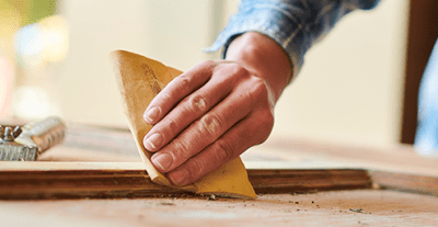 hand sanding