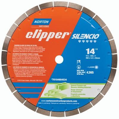 14 in. Norton Clipper Silencio Diamond Blade for Reinforced Concrete