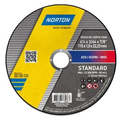 66252849762 - DISCO CORTE FINO STANDARD - AÇO INOX - 115 X 1,0 X 22,23 MM - MOCKUP - 0723 (ANG 1)