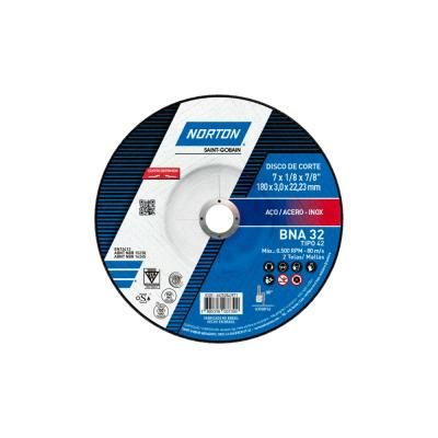 66252842971 - DISCO DE CORTE NORTON BNA 32 - 180 x 3,0 x 22,23 MM (ANG 1)