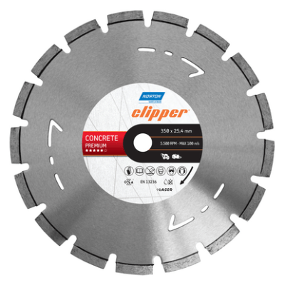 70184601440 Disco Clipper Concreto Premium 350x25,4mm (Ang 1)
