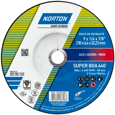 Disco Desbaste Fierro BDA640 NORTON