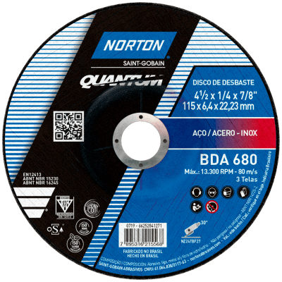 Disco Desbaste Zircon BDA680 NORTON