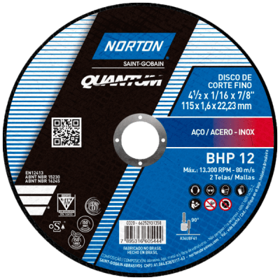 Disco de Corte Fino BHP12 Alto Performance Norton