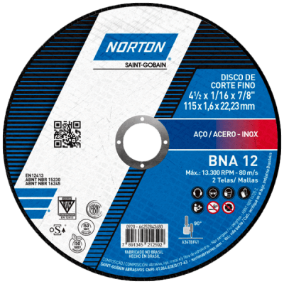 Disco de Corte Fino BNA12 Norton