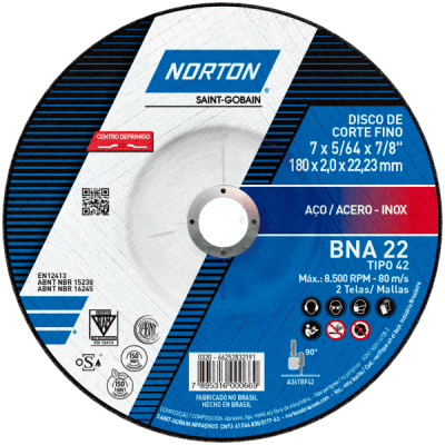 Disco de Corte Fino BNA22 Norton