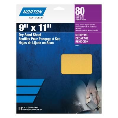 Norton 31629 9 X 11 in. Sheets, P220B Grit, Package Of100