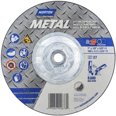 Norton Gemini RightCut A AO Type 01/41 Right Angle Cut-Off Wheel