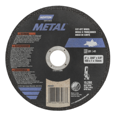 Norton Gemini A AO Type 01/41 Small Diameter Cut-Off Wheel