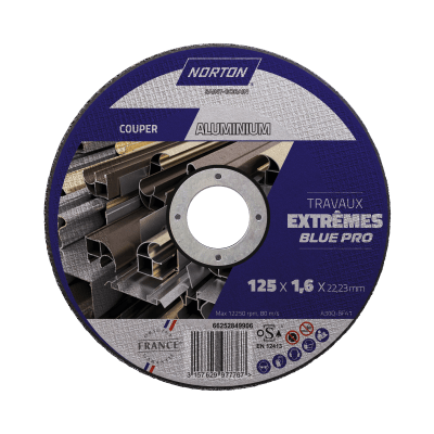 Disc Ultra thin cutting  for aluminum 125x1.6x22.23mm  - Norton BRICOLAGE EXTREME