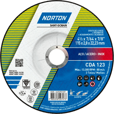 66252931339 115 x 2,8 x 22,23 Linha Super Acos CDA 1 2 3 Multiuso Tipo 42 (Ang 2)