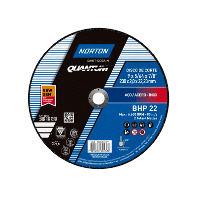 66252931359 - DCF NORTON BHP 22 - 230 x 2,0 x 22,23 mm - RÓTULO 229 mm - 510157728 - 1120 (ANG 1)