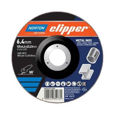 66253371520  Norton Clipper 125x6,4 MetalInox27 Thin wheel