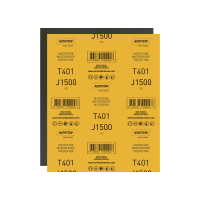 66254408468 - FOLHA DE_LIXA MICROFINA T401 GRÃO 1500 NORTON 230X280MM -ANG 1