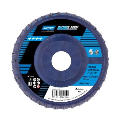66261151730 115x22mm Norton Norline Italy Flap Disc - 40 grit