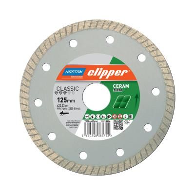 70184627646 Norton Clipper Classic Ceram Turbo 125mm Diamond Blade
