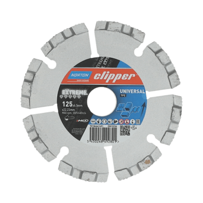 70184641691 Tuck pointer Norton Clipper EXTREME UNIVERSAL TP Z 125x22.23 7x6.5