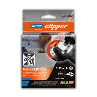 Clipper Non-Woven Blaze Rapid Strip Disc (RAG)  – Metal