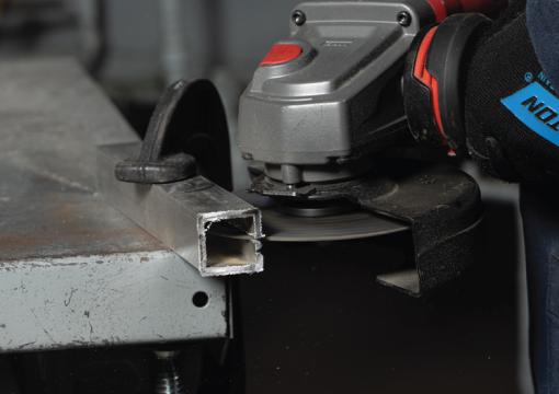 Using a Norton cut-off wheel on an aluminum workpiece