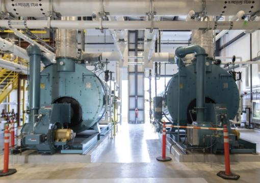 Secondary boilers for the Saint-Gobain powerhouse