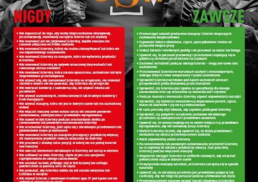 ZALECENIA W ZAKRESIE ZACHOWANIA BEZPIECZEŃSTWA