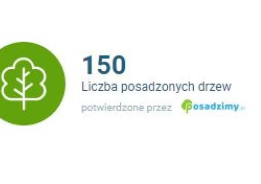 150 posadzonych drzew widget