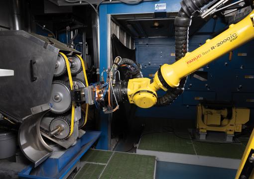 Norton RazorStar belts in an automated setup at the Norton APS Lab