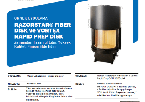 RazorStar Fiber Disk ve Vortex ile Örnek Uygulama
