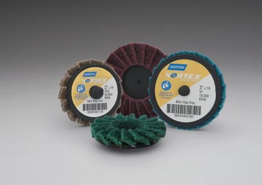 Norton Vortex Rapid Prep 2 and 3 inch flap discs