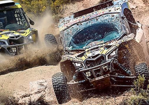 Norton con ell equipo ganador en el Rally Dakar 2018