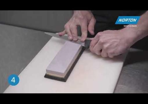 How to use the Norton 240/1000 grit whetstone to sharpen and redress blades