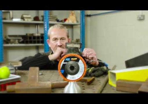 Stripping metal made easy with Norton Blaze Rapid Strip on an angle grinder
