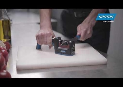 How to use the Norton dual knife sharpener to sharpen blades