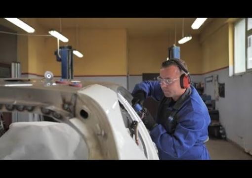 How to remove a weld on a car body with the Norton file belt kit